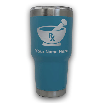 LaserGram 30oz Tumbler Mug, Rx Pharmacy Symbol, Personalized Engraving Included