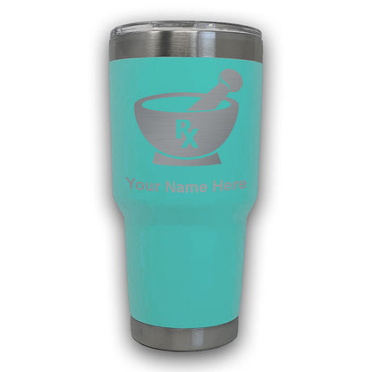 LaserGram 30oz Tumbler Mug, Rx Pharmacy Symbol, Personalized Engraving Included