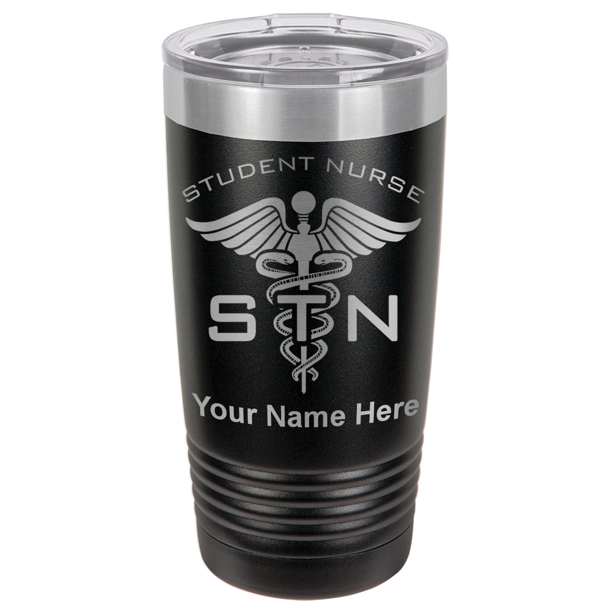 20oz Vacuum Insulated Tumbler Mug, STN Student Nurse, Personalized Engraving Included