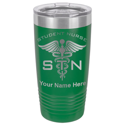20oz Vacuum Insulated Tumbler Mug, STN Student Nurse, Personalized Engraving Included