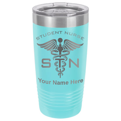 20oz Vacuum Insulated Tumbler Mug, STN Student Nurse, Personalized Engraving Included