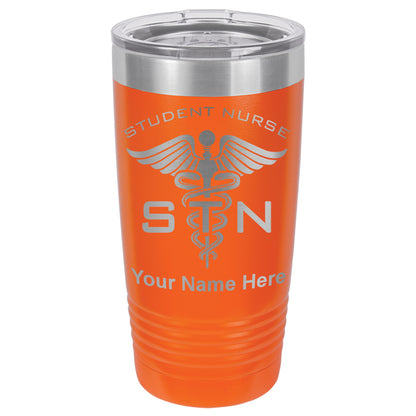 20oz Vacuum Insulated Tumbler Mug, STN Student Nurse, Personalized Engraving Included