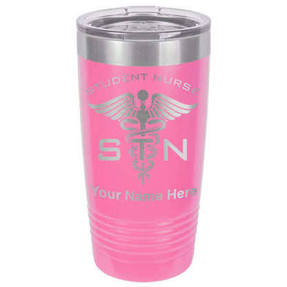 20oz Vacuum Insulated Tumbler Mug, STN Student Nurse, Personalized Engraving Included