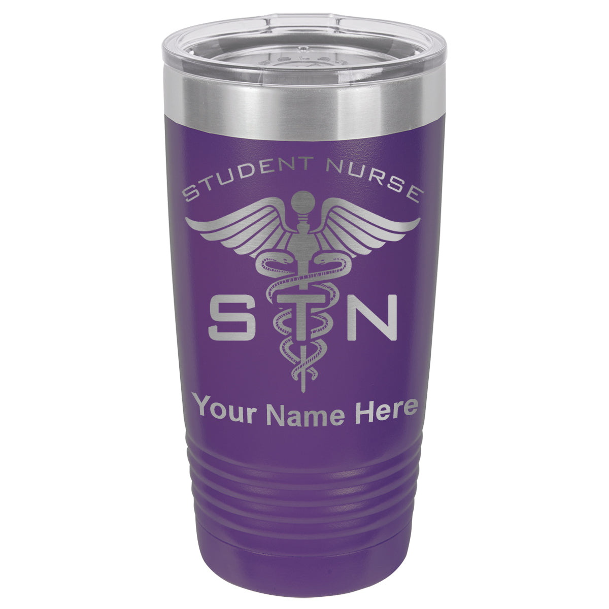 20oz Vacuum Insulated Tumbler Mug, STN Student Nurse, Personalized Engraving Included