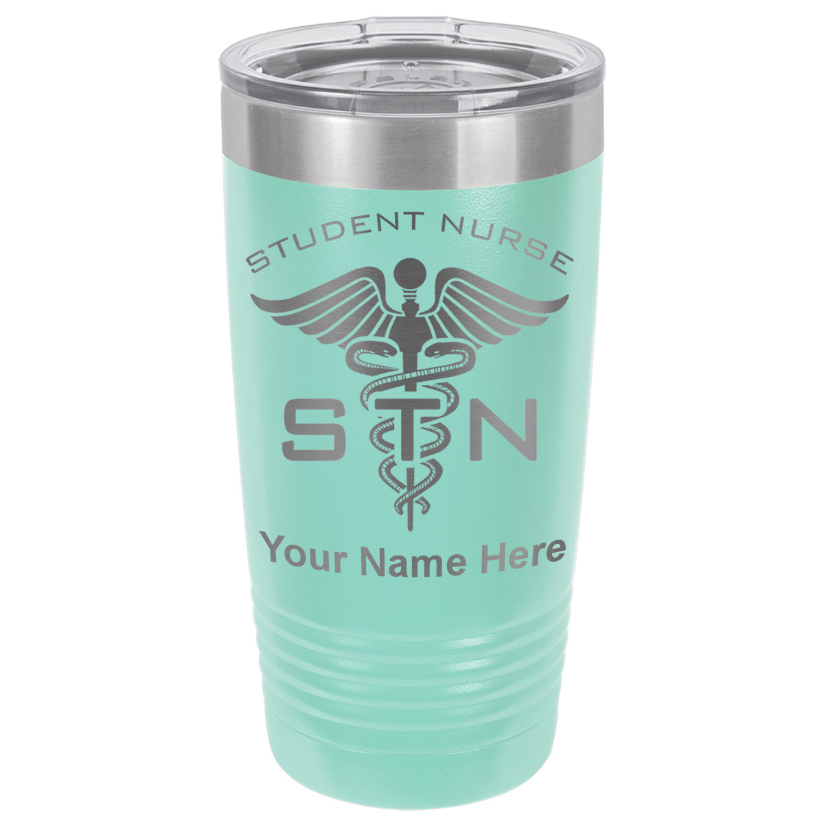 20oz Vacuum Insulated Tumbler Mug, STN Student Nurse, Personalized Engraving Included