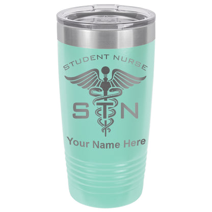 20oz Vacuum Insulated Tumbler Mug, STN Student Nurse, Personalized Engraving Included