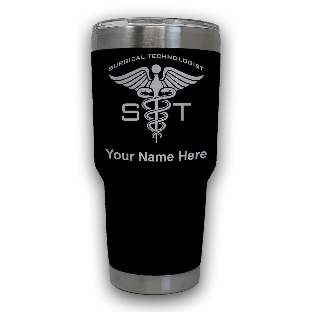 LaserGram 30oz Tumbler Mug, ST Surgical Technologist, Personalized Engraving Included