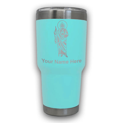 LaserGram 30oz Tumbler Mug, Saint Jude, Personalized Engraving Included
