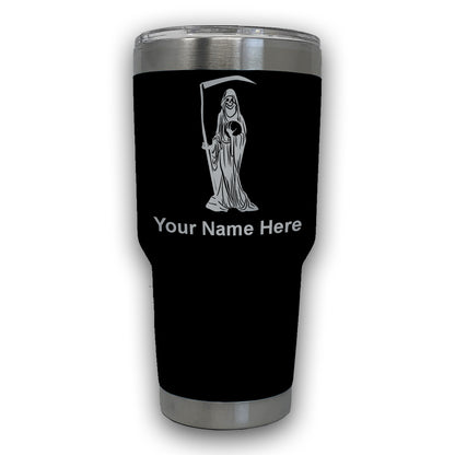 LaserGram 30oz Tumbler Mug, Santa Muerte, Personalized Engraving Included