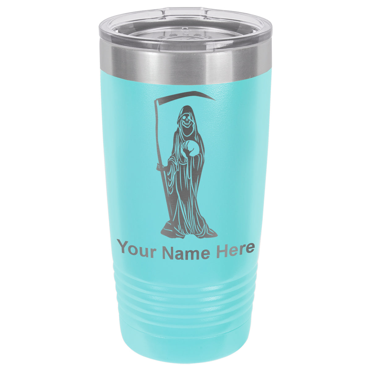 20oz Vacuum Insulated Tumbler Mug, Santa Muerte, Personalized Engraving Included