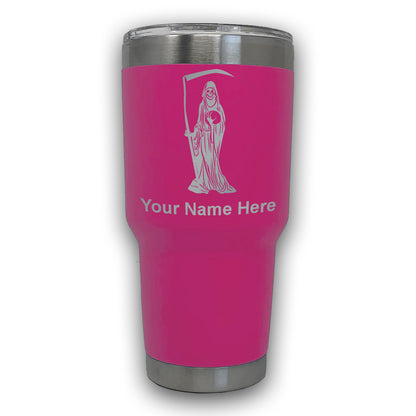LaserGram 30oz Tumbler Mug, Santa Muerte, Personalized Engraving Included