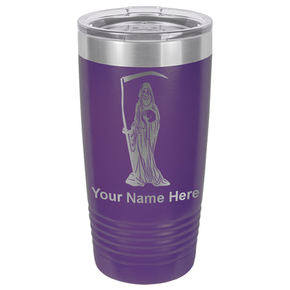 20oz Vacuum Insulated Tumbler Mug, Santa Muerte, Personalized Engraving Included