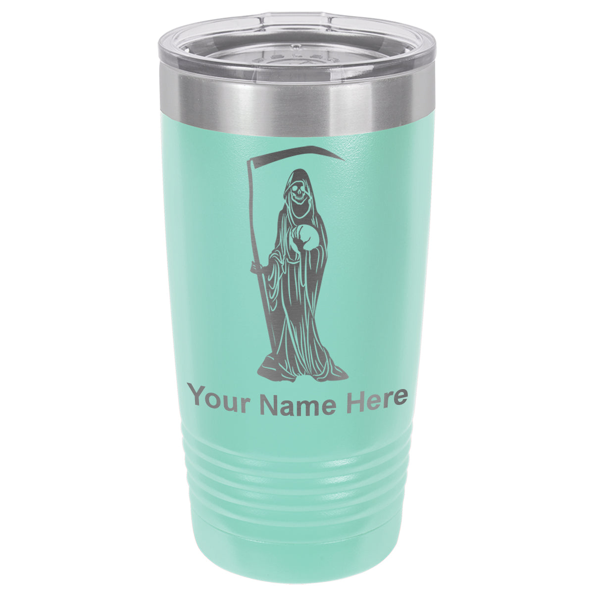 20oz Vacuum Insulated Tumbler Mug, Santa Muerte, Personalized Engraving Included