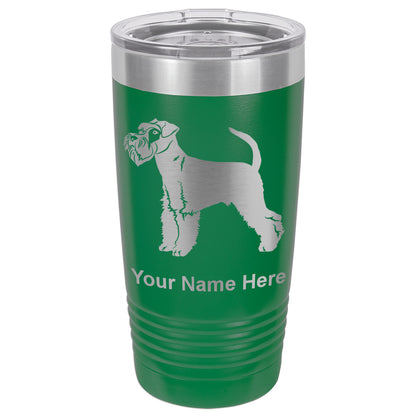 20oz Vacuum Insulated Tumbler Mug, Schnauzer Dog, Personalized Engraving Included