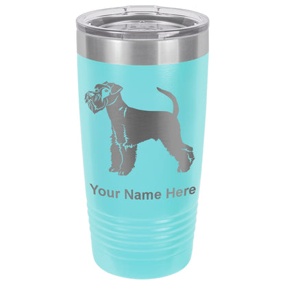 20oz Vacuum Insulated Tumbler Mug, Schnauzer Dog, Personalized Engraving Included