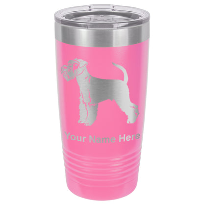 20oz Vacuum Insulated Tumbler Mug, Schnauzer Dog, Personalized Engraving Included