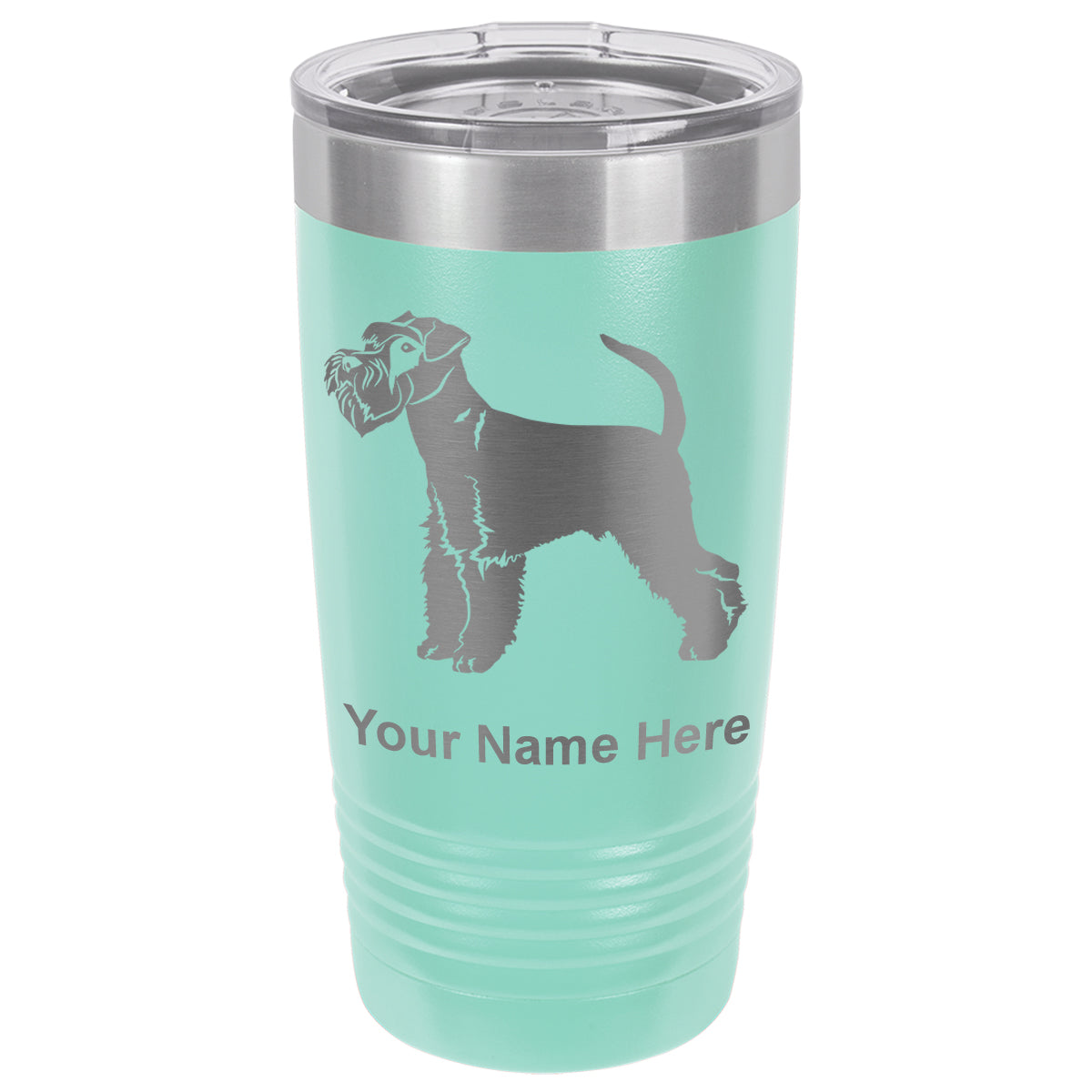 20oz Vacuum Insulated Tumbler Mug, Schnauzer Dog, Personalized Engraving Included
