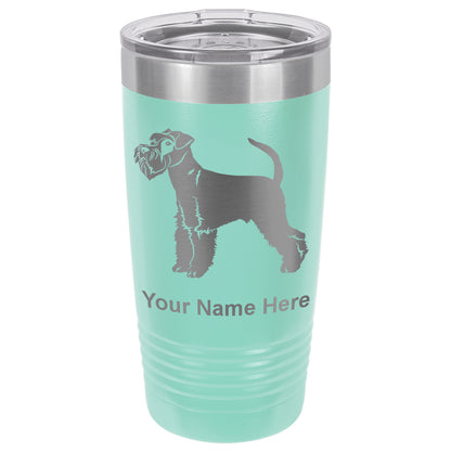 20oz Vacuum Insulated Tumbler Mug, Schnauzer Dog, Personalized Engraving Included