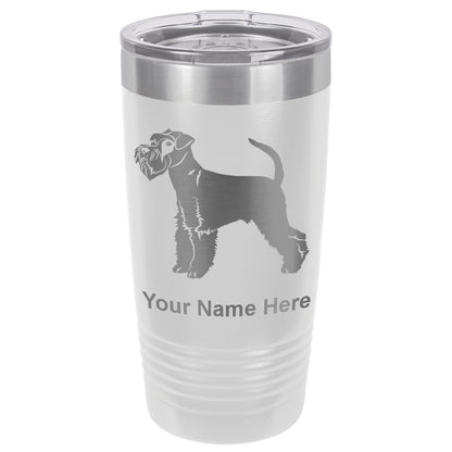 20oz Vacuum Insulated Tumbler Mug, Schnauzer Dog, Personalized Engraving Included