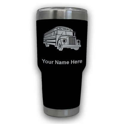 LaserGram 30oz Tumbler Mug, School Bus, Personalized Engraving Included