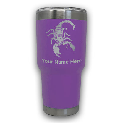LaserGram 30oz Tumbler Mug, Scorpion, Personalized Engraving Included