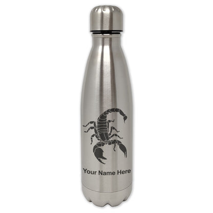 LaserGram Single Wall Water Bottle, Scorpion, Personalized Engraving Included