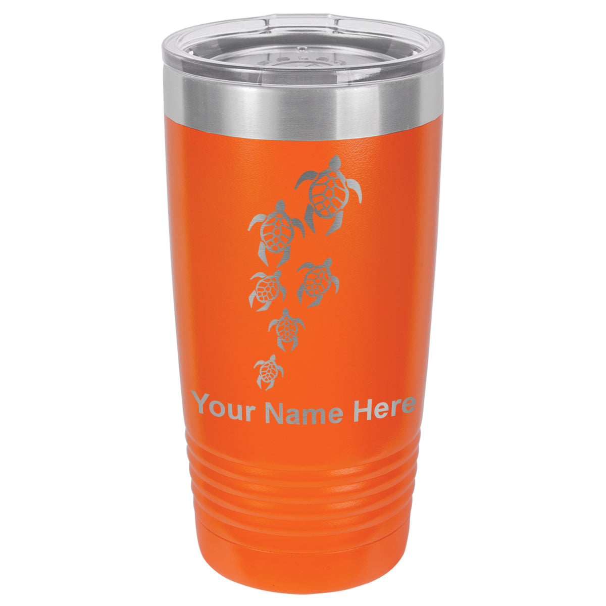 20oz Vacuum Insulated Tumbler Mug, Sea Turtle Family, Personalized Engraving Included