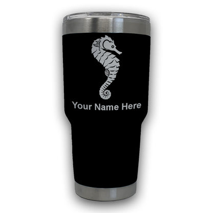 LaserGram 30oz Tumbler Mug, Seahorse, Personalized Engraving Included