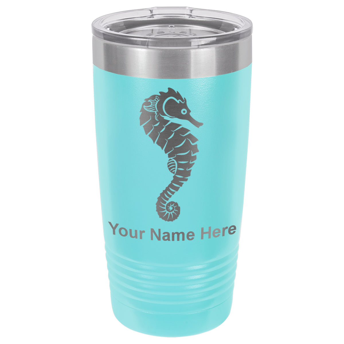 20oz Vacuum Insulated Tumbler Mug, Seahorse, Personalized Engraving Included