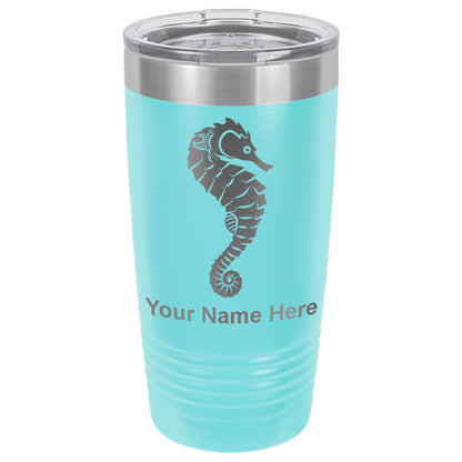 20oz Vacuum Insulated Tumbler Mug, Seahorse, Personalized Engraving Included