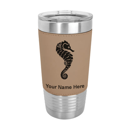 20oz Faux Leather Tumbler Mug, Sign Language I Love You, Personalized Engraving Included - LaserGram Custom Engraved Gifts