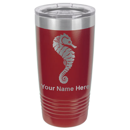 20oz Vacuum Insulated Tumbler Mug, Seahorse, Personalized Engraving Included