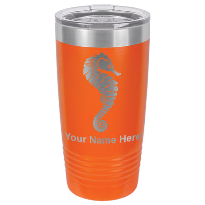 20oz Vacuum Insulated Tumbler Mug, Seahorse, Personalized Engraving Included