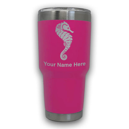 LaserGram 30oz Tumbler Mug, Seahorse, Personalized Engraving Included