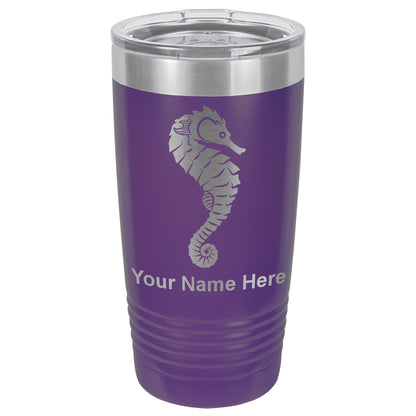 20oz Vacuum Insulated Tumbler Mug, Seahorse, Personalized Engraving Included