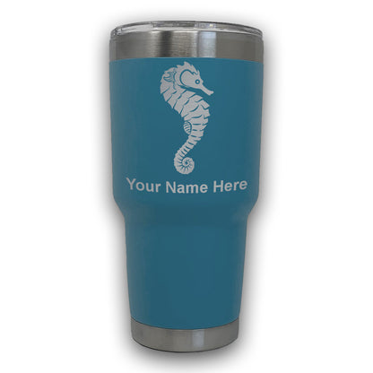 LaserGram 30oz Tumbler Mug, Seahorse, Personalized Engraving Included