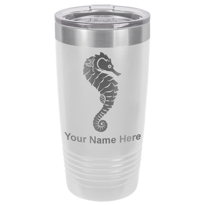 20oz Vacuum Insulated Tumbler Mug, Seahorse, Personalized Engraving Included
