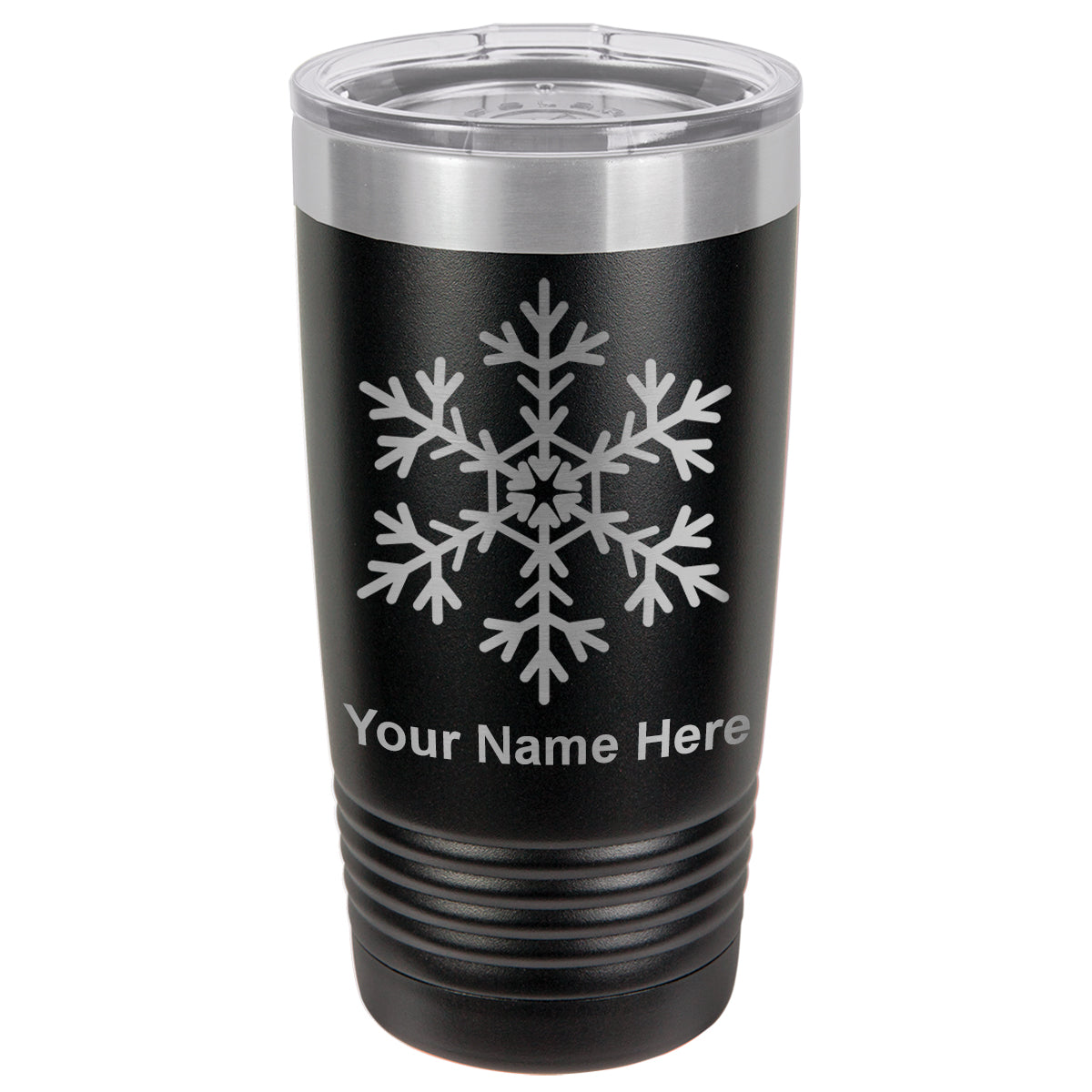 20oz Vacuum Insulated Tumbler Mug, Snowflake, Personalized Engraving Included