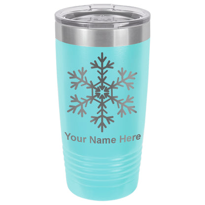 20oz Vacuum Insulated Tumbler Mug, Snowflake, Personalized Engraving Included