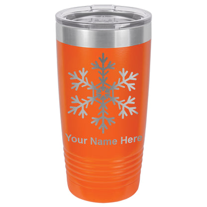 20oz Vacuum Insulated Tumbler Mug, Snowflake, Personalized Engraving Included