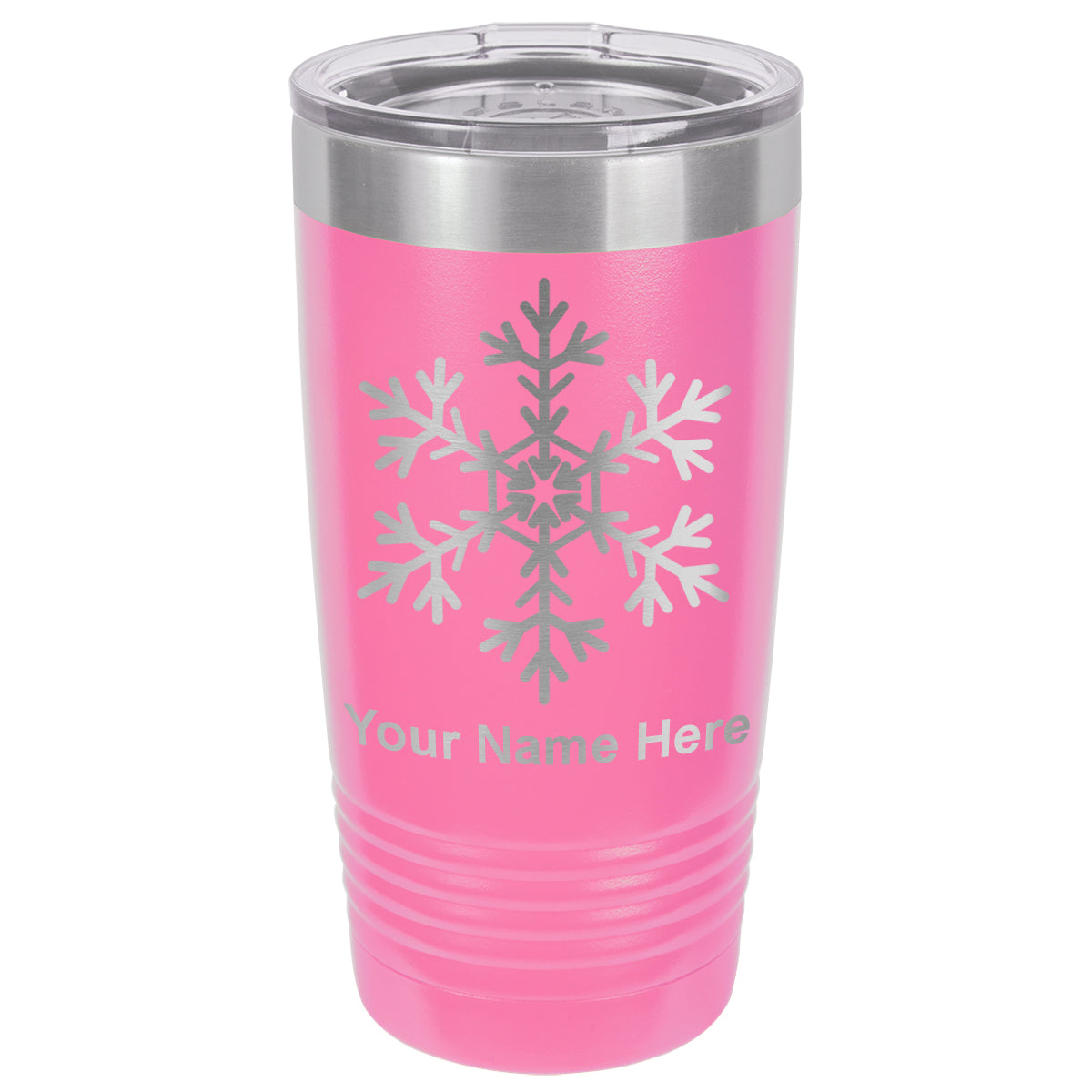 20oz Vacuum Insulated Tumbler Mug, Snowflake, Personalized Engraving Included