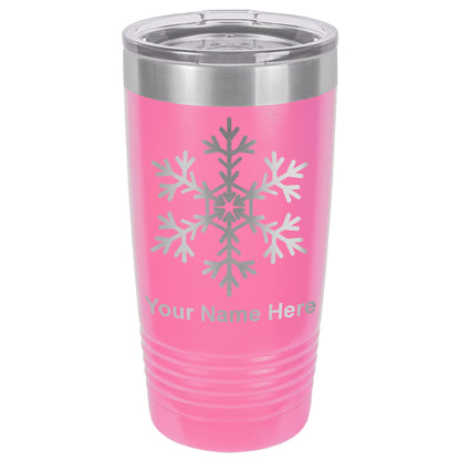 20oz Vacuum Insulated Tumbler Mug, Snowflake, Personalized Engraving Included