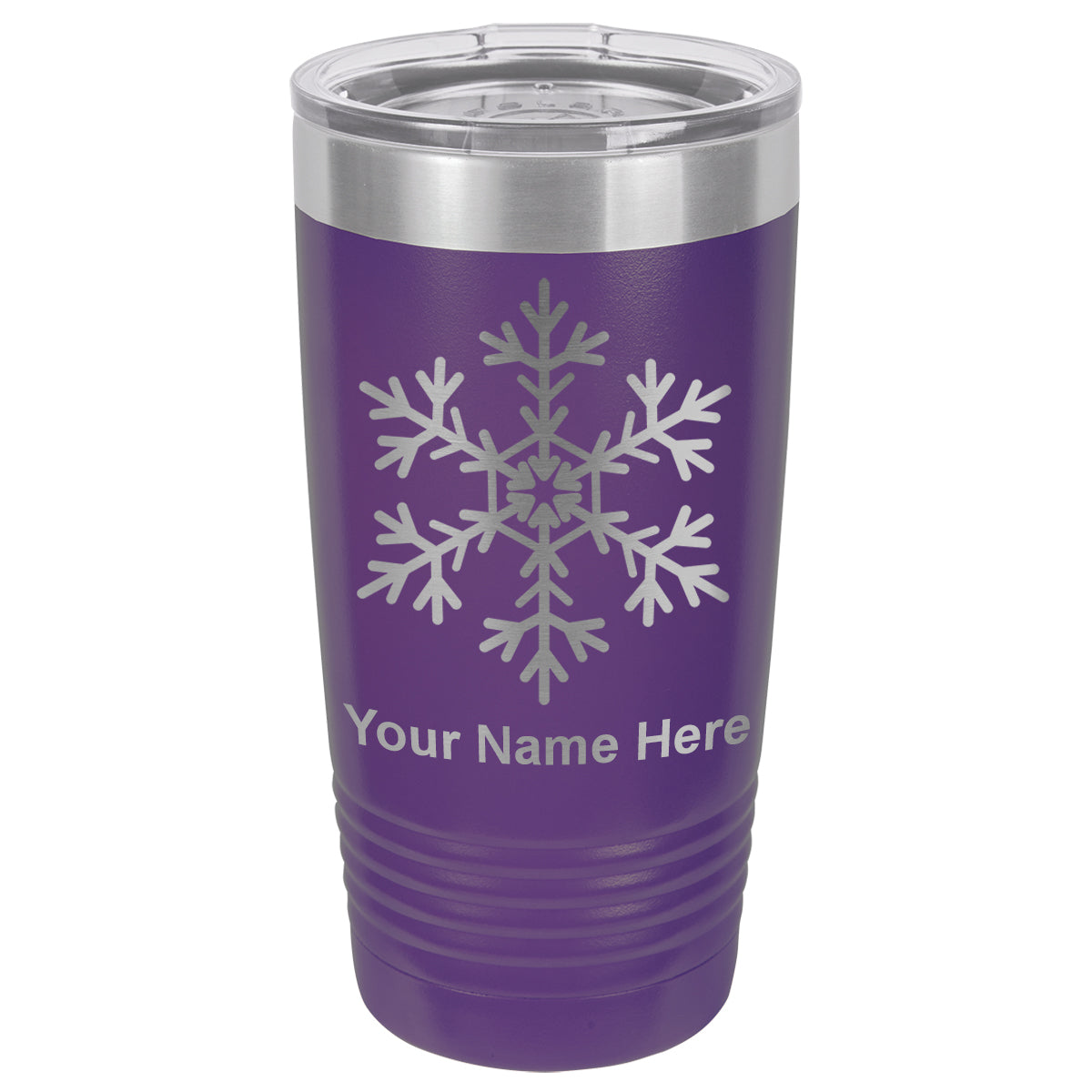 20oz Vacuum Insulated Tumbler Mug, Snowflake, Personalized Engraving Included