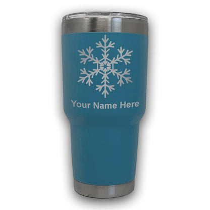 LaserGram 30oz Tumbler Mug, Snowflake, Personalized Engraving Included