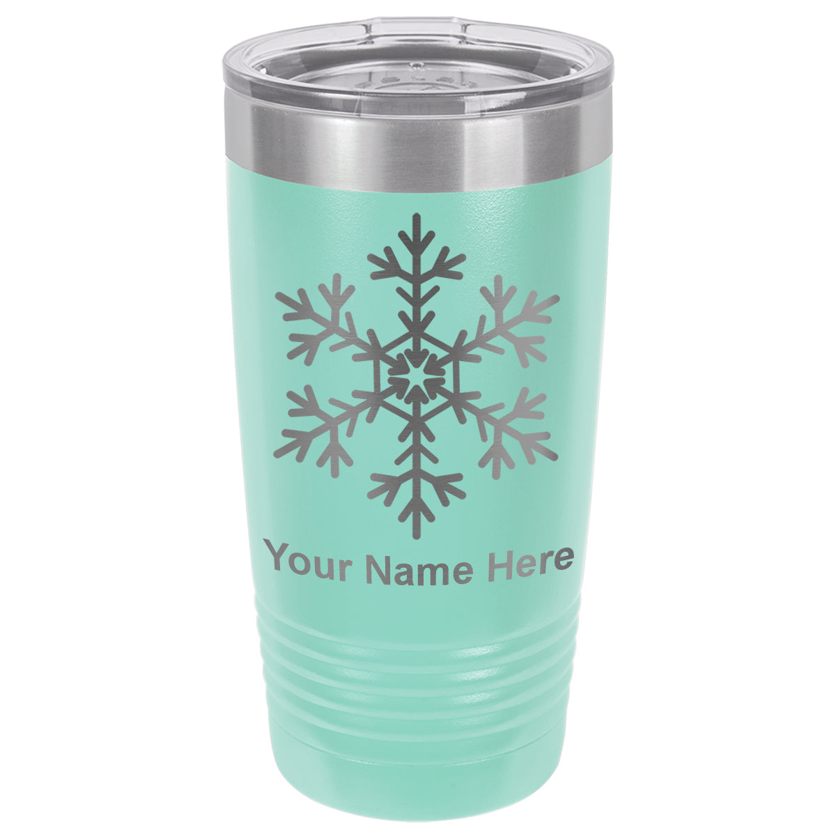 20oz Vacuum Insulated Tumbler Mug, Snowflake, Personalized Engraving Included
