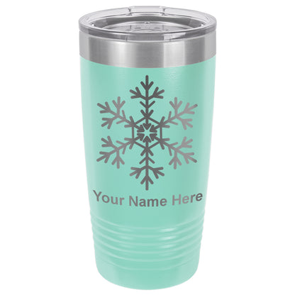 20oz Vacuum Insulated Tumbler Mug, Snowflake, Personalized Engraving Included