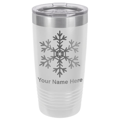 20oz Vacuum Insulated Tumbler Mug, Snowflake, Personalized Engraving Included