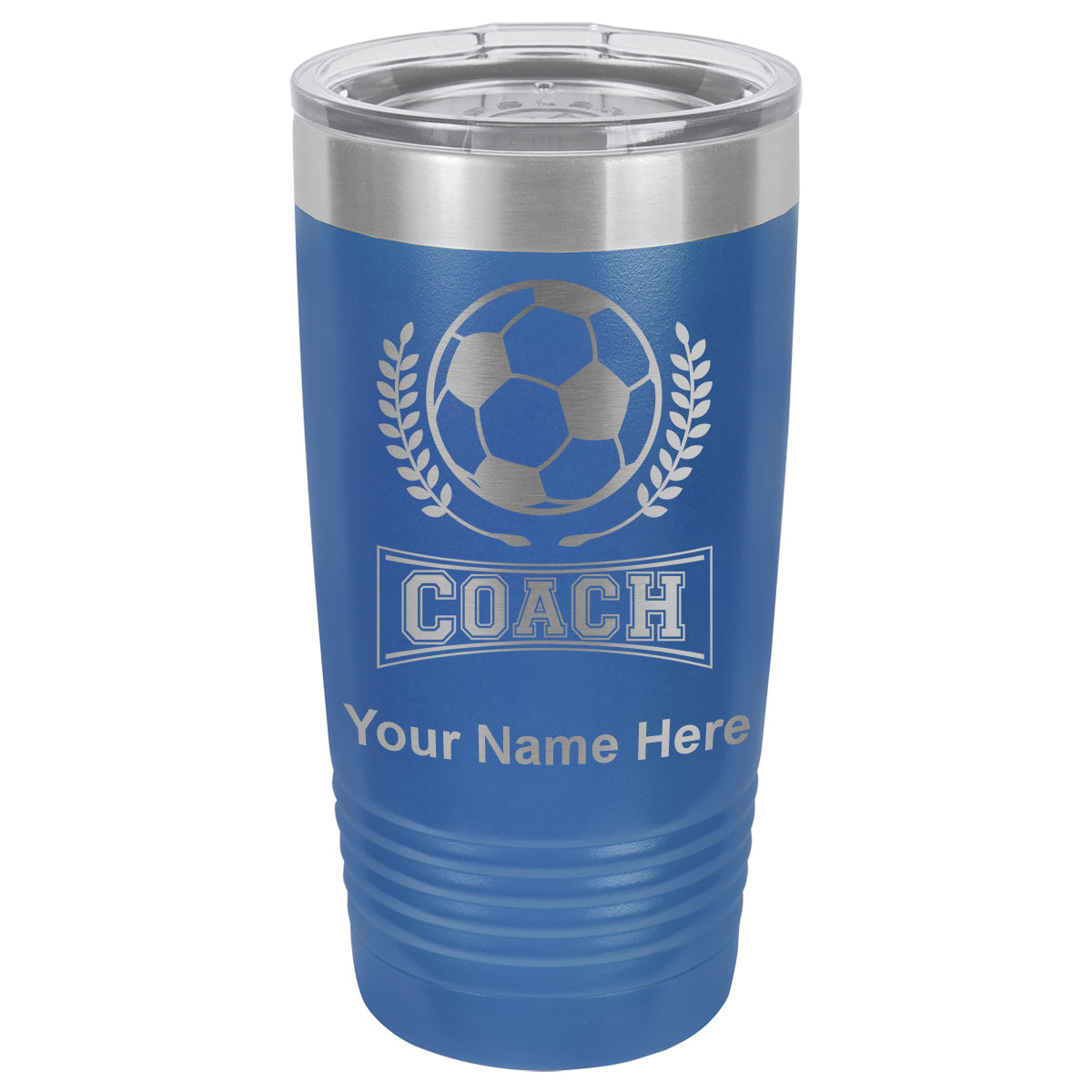 20oz Vacuum Insulated Tumbler Mug, Soccer Coach, Personalized Engraving Included