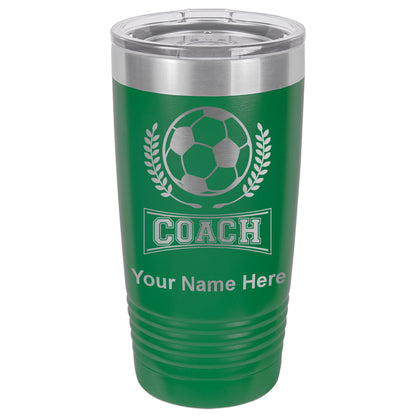 20oz Vacuum Insulated Tumbler Mug, Soccer Coach, Personalized Engraving Included