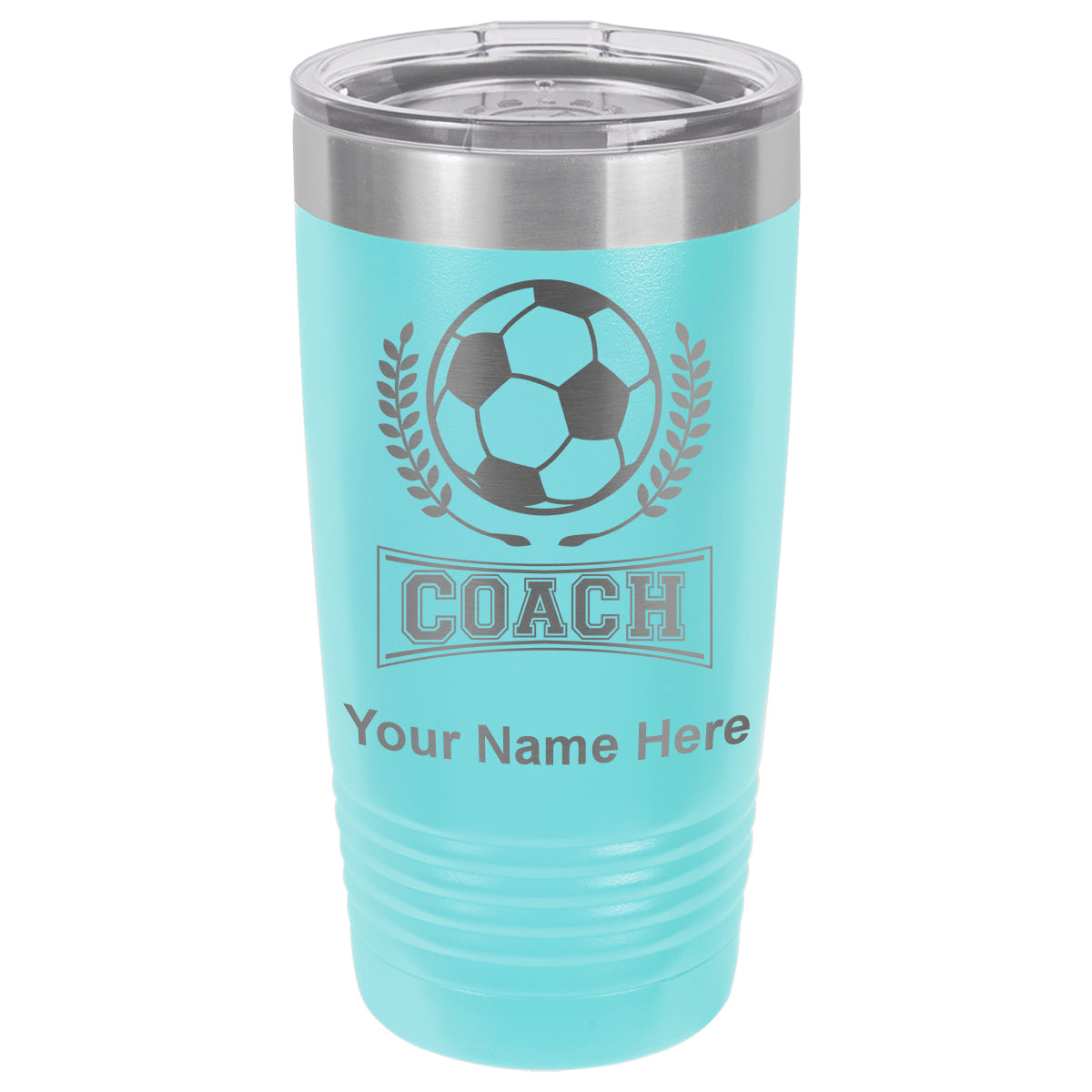 20oz Vacuum Insulated Tumbler Mug, Soccer Coach, Personalized Engraving Included